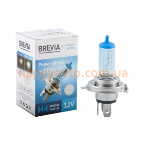 Автолампа BREVIA H4 Power White +60% 4300K  (12040PWC)